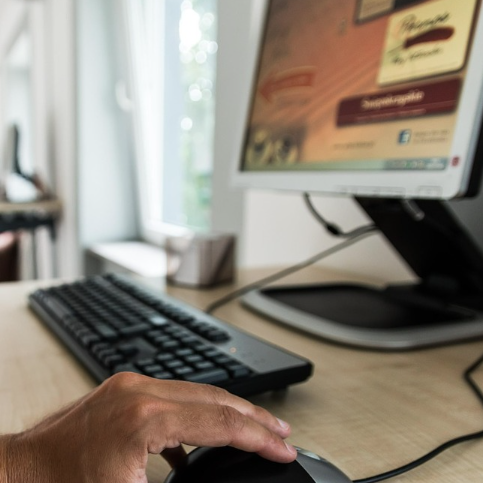 Person using computer